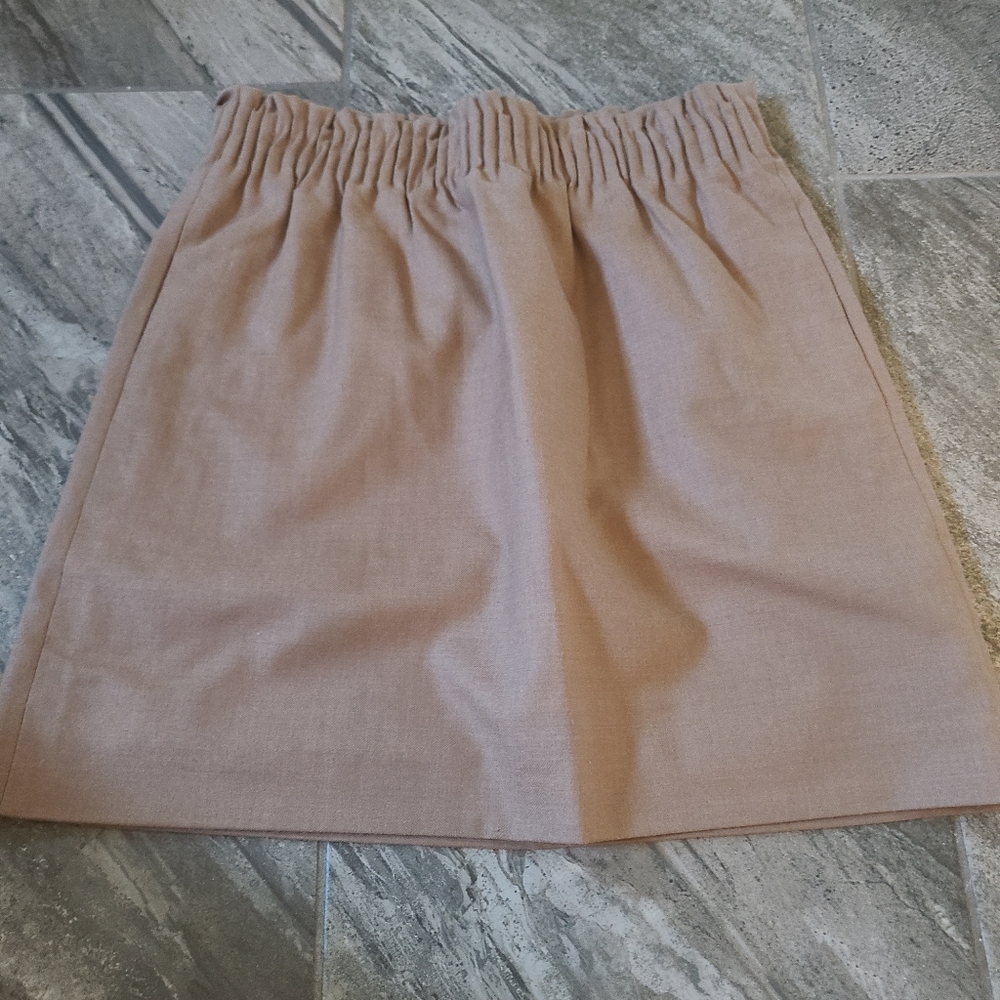J. Crew Tan Elastic Pencil Skirt